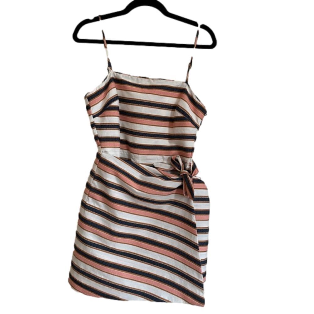 NEW ADELYN Rae Striped Romper/Skort Medium